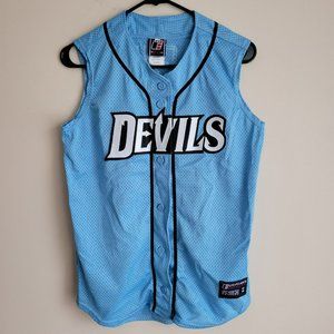 DEVILS Softball Jersey Women's Size M Light Blue #9 Wagner UE Sports